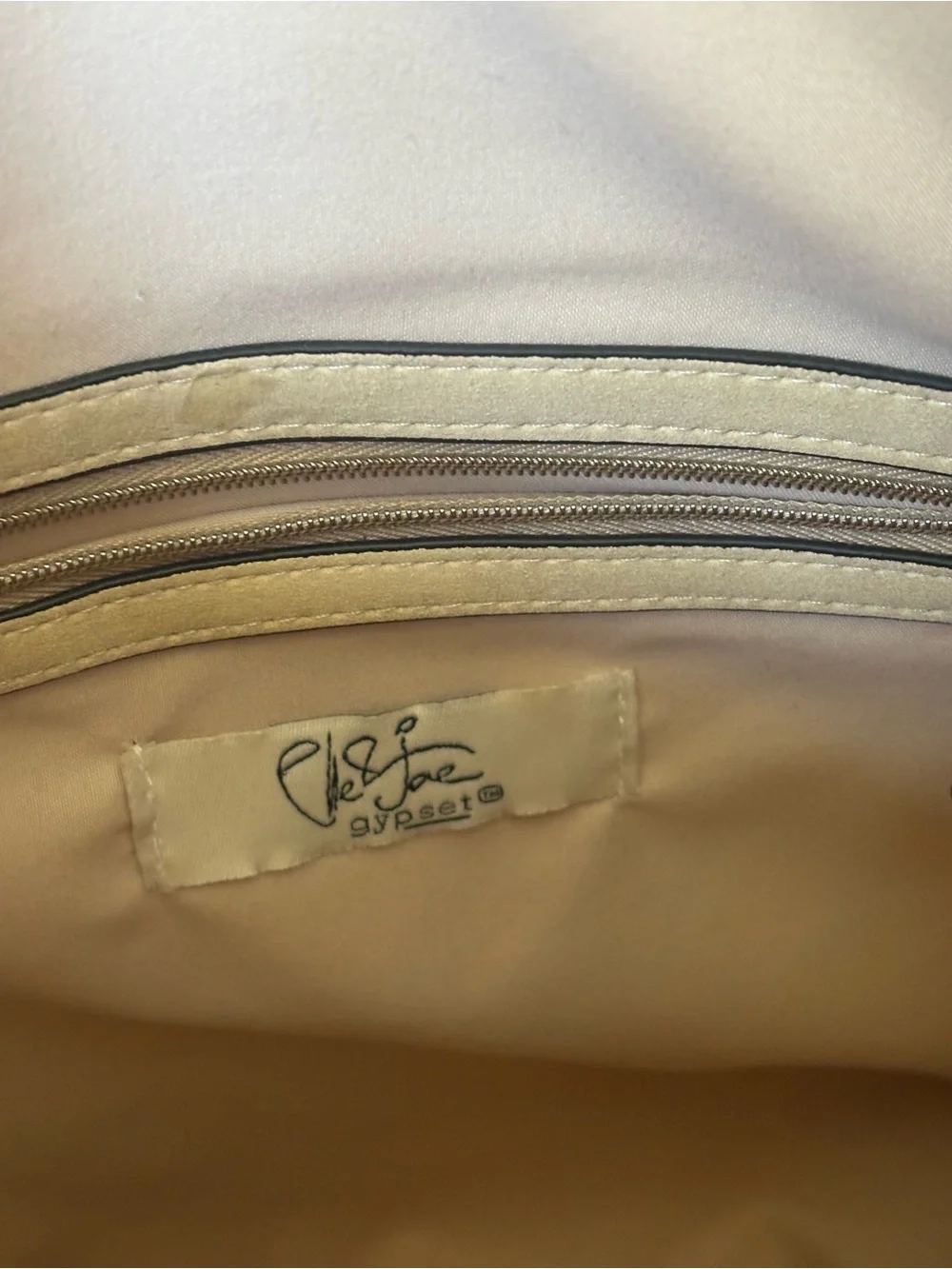 Elle Jae Gypset boho crossbody bag in a cream faux suede bag